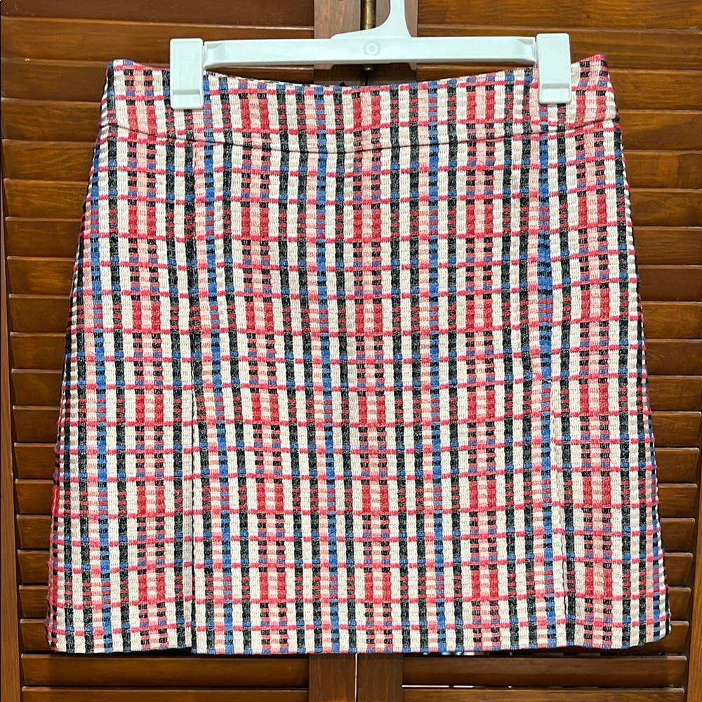 Akris Punto Red, pink, White, beige A-Line Mini Skirt